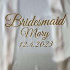Personalized Womens Robe Wedding Bride Bridesmaid Bridal Party Dressing Gown