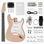 Diy 6string St Style Electric Guitar Kits With Mahogany Body And Maple Neck----