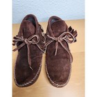 Vintage 1960 s Moccasins Authentic Genuine Leather With Leather Laces Size 8b