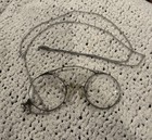 Antique Ao Foldable Pince Nez 1 10 12k White Gold Eyeglasses With Necklace Chain