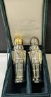 Godinger Silver Plate Nutcracker Toy Soldier Salt   Pepper Shakers Box Set 90   s