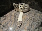 Huge  Kieselstein Sterling Pecos Conchas Buckle W end Tip And Lizard Belt Size 2