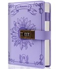 Vintage Lock Diary Journal For Women - Refillable Leather Notebook  Secret B6 Wr