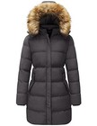 Women s Winter Thicken Puffer Coat Warm Jacket With Faux Fur Removable Hood 