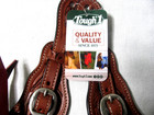  new  Tough-1 Ladies Sz Medium Oil Leather Stitched Floral Pattern Spur Straps