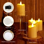12 Pcs Flameless Flicking Votive Candles Battery Operated 3d Wick Ivory Led C   