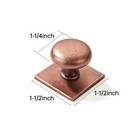10 Pack 1-1 2 Inch Antique Copper Cabinet Knobs With Vintage Backplate - For    