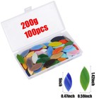 100pcs Colorful Stained Glass Petal Leaf Mosaic Tiles 1 3x0 5   0 9x0 3 In