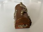 Vintage Antique Copper - Brass Casket Style Trinket Box With Dragon Decoration