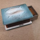 Vintage Matchbox Holder Glazed Ceramic Fish