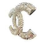 Chanel Vintage Silver Pearl Multi Crystal Brooch Autumn 1995  chxx018 