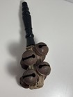 1870 s-1890 s Antique Victorian Turned Handle 8-bell Rattle   Toy   Holiday