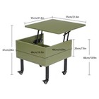 Coffee Table W  Storage Adjustable Height End Side Table Moveable Wood Organizer