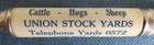 Vintage  chicago Union Stock Yards  Bullet Pencil