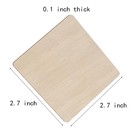 40 Pcs 2 7 X 2 7 Inch Unfinished Wood Pieces  Blank Natural Slices Wood Square