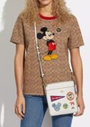 Coach X Disney Kitt Messenger Crossbody With Patches Brass Chalk