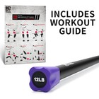 Xprt Fitness 48    4ft Weighted Workout Bar 5-30lb Steel Core Exercise Training