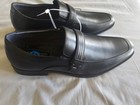 Perry Ellis Portfolio Ultra Foam Men s Black Leather Monk Strap Dress Shoes 10
