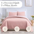  Stitched Twin Xl Comforter Quilt Bedding Set  Twin   Twin Xl 17 - Pastel Pink
