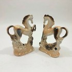 Prancing Horses Statue Figurines Set Of 2 Ceramic Vintage