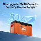Eco-worthy 2 Pack 12v 314ah Lifepo4 Lithium Battery With Soc Display Bluetooth