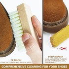 3pcs Suede Shoe Brush And Eraser Nubuck Cleaning Brush For Shoes - Kit
