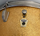 Vintage Ludwig 15  Gold Sparkle Tenor Drum Tom Transition Badge 1960 Mahogany