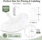 1000 Garage Sale Price Tags Size  5 White Merchandise Hang String Strung Garment