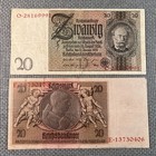 One  1  Germany 20 Mark Banknote  choice Fine  1929 German Post-ww1 Antique Note