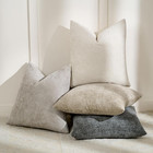 Boho Throw Pillow Covers 20x20 Set Of 4  Neutral Chenille Decorative Cushion Cov