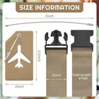 8 Pcs Luggage Straps   Tags Set  4 Adjustable Belts  4 Id Tags  khaki 