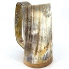 Ox Horn Beer Tankard Soldiers Mead Mug Cup   Viking Cup   Drinking Horn Mug