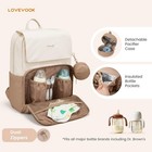 Brand New Lovevook Diaper Bag Backpack With Changing Station Beige Khaki Small