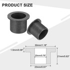 6pcs Flanged Sleeve Bearing  Id 20mm X Od 23mm X Length 21mm Pom Bushing  Black