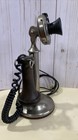 Vintage Original Western Electric Silver Tone Candlestick Telephone 1905 As Is