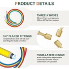 Refrigerant Manifold Gauge Set Hvac A c Tool Kit For R134a R404a R22 R12   Hoses