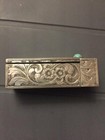 Sterling Silver  Vintage Lipstick Holder Case With A Turquoise