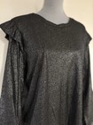Michael Michael Kors Women   s Black silver Long Sleeve Top Size Xl