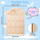 My First Year Picture Frame  Baby First Year Photo Display Wood Board 12 Months 