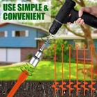 6 Pcs 18 Inch Ground Anchor Spiral Blade Heavy Duty Metal Kit  orange 