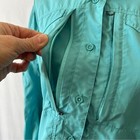 Simms Guide Series Fishing Shirt W-m Quick Dry Zip Pockets Roll Tab Sleeves Aqua