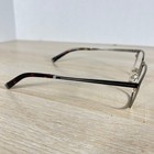 John Varvatos V165 Eyeglasses Metal Silver Frames Only Genuine Leather