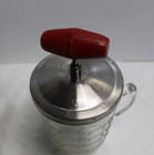 Vintage Hazel Atlas Androck Nut Food Chopper With Red Handle Glass Measuring Cup