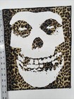 Misfits Skull Logo On Leopard Print Fabric Large Back Patch  Sew On  14    X 13   