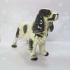 Vtg Japan Springer Spaniel Dog Wales Porcelain Figurine Black   White 8 25 x6 