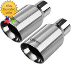 Pack Of 2 Exhaust Tip 2 5 Inch Inlet 4 Inch Outlet 9  Long 304 Stainless Steel