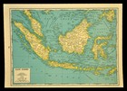Vintage Indonesia Map East Indies Pacific Java Sumatra Borneo Celebes Malaya