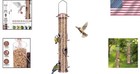 Elegant Squirrel Proof Metal Bird Feeder With 6 Feeding Ports In Antique Copper