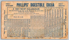 Phillips  Digestible Cocoa Victorian Trade Card W  Maid Tossing One Back