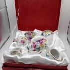 Vintage Ace Gift Collection Miniature Tea Set Floral Butterfly Decor Display